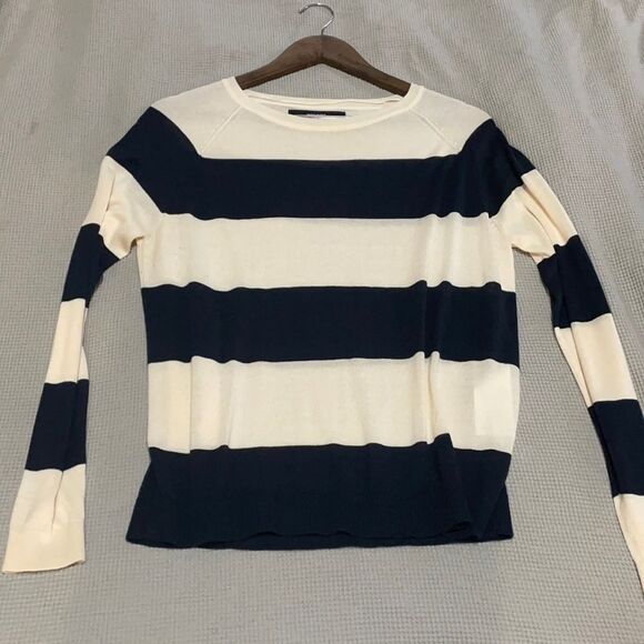 Vero Moda Longsleeve Light Top - Navy & Cream - Picture 8 of 10